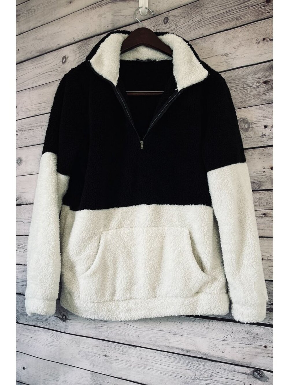 BTFBM Quarter Zip Sherpa Pullover - Women's SIZE S